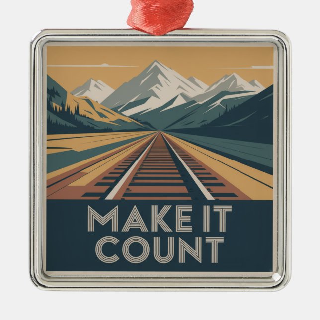 Ornamento De Metal Make It Count (Frente)