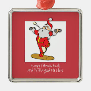 Ornamento De Metal Malhação Exercício Natal com Papais noeis