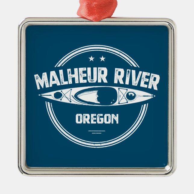 Ornamento De Metal Malheur River Oregon Kayaking (Frente)