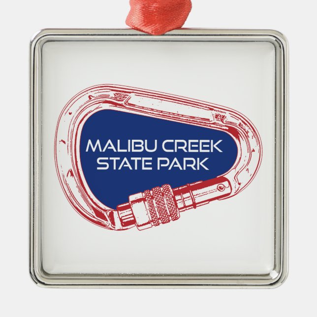 Ornamento De Metal Malibu Creek State Park Rock Escalbing Carabiner (Frente)