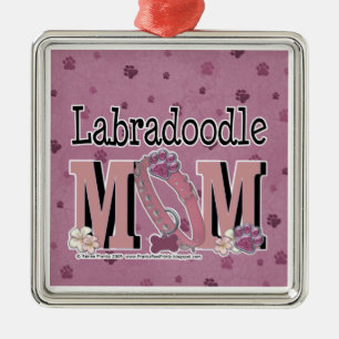 Ornamento De Metal MAMÃ de LabraDoodle