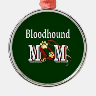 Ornamento De Metal Mamã do Bloodhound