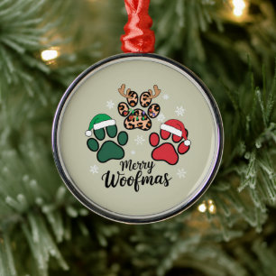 Ornamento De Metal Mamãe Cachorro Natal Feliz Woofmas Amante de Cacho