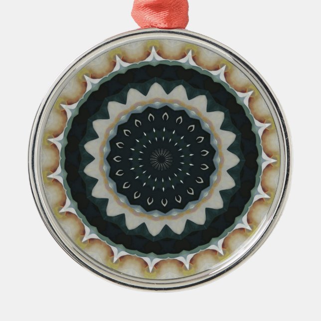 Ornamento De Metal Mandalas de Lírio Calla (Frente)