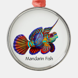 Ornamento De Metal Mandarin Goby Dragonet Fish Ornament