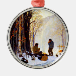 Ornamento De Metal Manhã cedo na Floresta