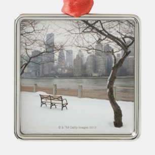 Ornamento De Metal Manhattan no inverno