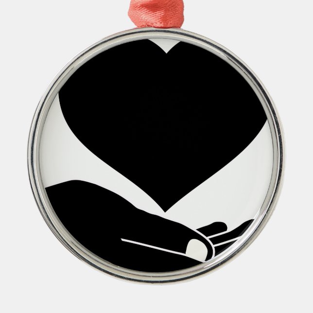 Ornamento De Metal Mão Loving (Frente)