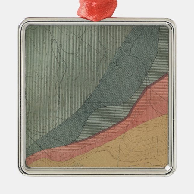 Ornamento De Metal Mapa Atlas de Folha Especial do Hunter Park (Frente)