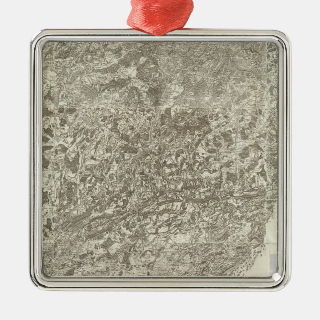 Ornamento De Metal Mapa composto da França 5 (Frente)