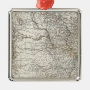 Ornamento De Metal Mapa composto dos Estados Unidos da América