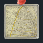 Ornamento De Metal Mapa da cidade de Louis Rua<br><div class="desc">Mapa de Ruas,  Louis City. Por Campbell,  Robert Allen ; Warner & Beers ; Union Atlas Co. (187) Publicado por ''Chicago: Warner & Beers''.</div>