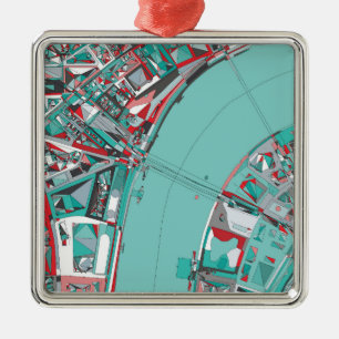 Ornamento De Metal Mapa da estrutura da cidade de Londres