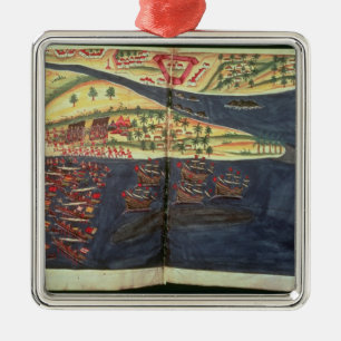 Ornamento De Metal Mapa da exploração de Surat