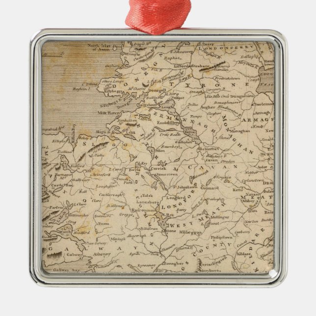 Ornamento De Metal Mapa da Irlanda por Arrowsmith (Frente)