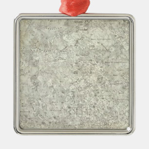 Ornamento De Metal Mapa da lua