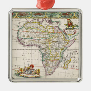 Ornamento De Metal Mapa da nova África de África  