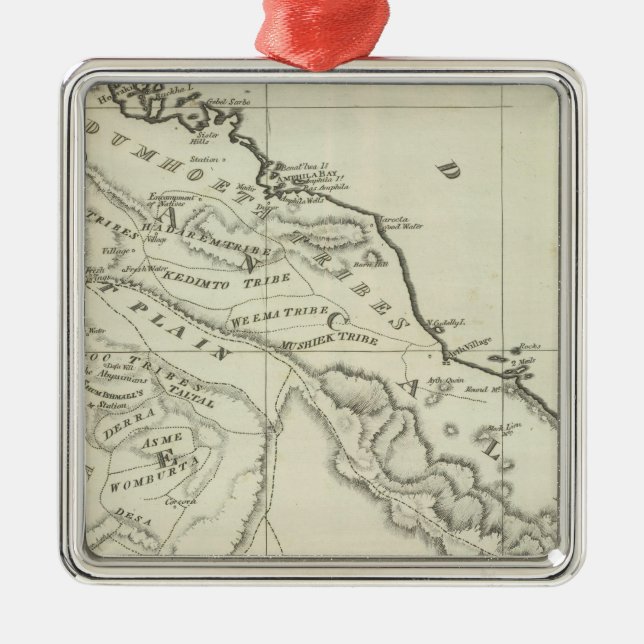 Ornamento De Metal Mapa de Abyssinia (Frente)