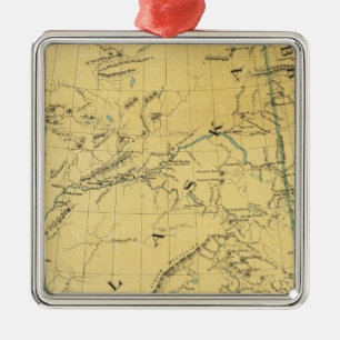 Ornamento De Metal Mapa de Alaska