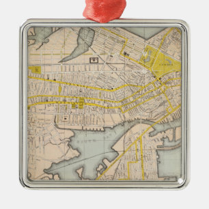 Ornamento De Metal Mapa de Boston