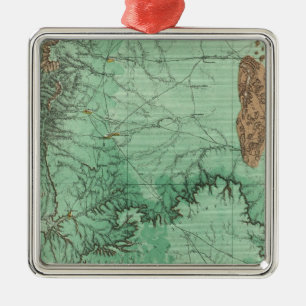 Ornamento De Metal Mapa de Classificação de Terra do Novo México