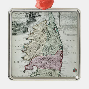 Ornamento De Metal Mapa de Córsega