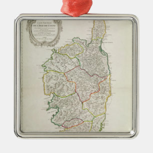 Ornamento De Metal Mapa de Córsega
