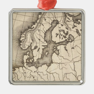 Ornamento De Metal Mapa de Europa