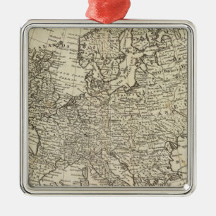 Ornamento De Metal Mapa de Europa 3