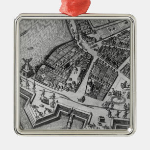 Ornamento De Metal Mapa de Hamburgo