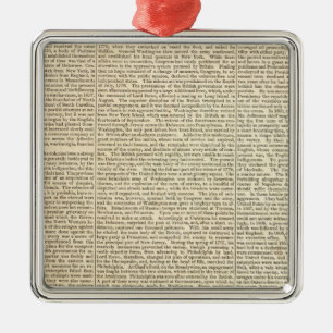Ornamento De Metal Mapa de História dos Estados Unidos 2