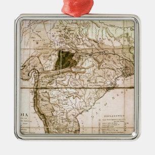 Ornamento De Metal Mapa de India, 1803