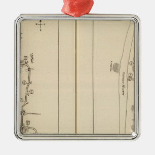 Ornamento De Metal Mapa de índice o Condado de Putnam Dutchess Count