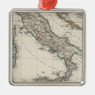 Ornamento De Metal Mapa de Italia por Stieler