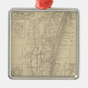 Ornamento De Metal Mapa de Madagascar