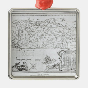 Ornamento De Metal Mapa de Palestina, de um Hagadá do Passover