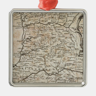 Ornamento De Metal Mapa de Portugal