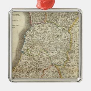 Ornamento De Metal Mapa de Portugal
