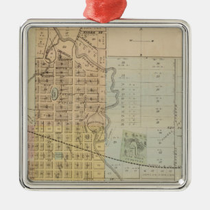 Ornamento De Metal Mapa de Rochester, Minnesota