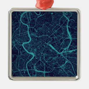 Ornamento De Metal Mapa de Roma