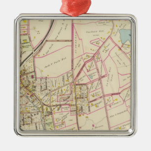 Ornamento De Metal Mapa de Rye, New York