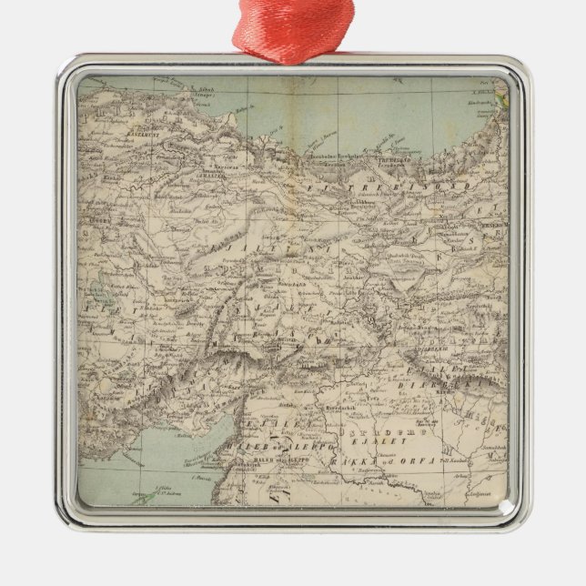 Ornamento De Metal Mapa do atlas de Turquia (Frente)