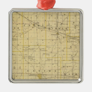 Ornamento De Metal Mapa do condado de Hendricks