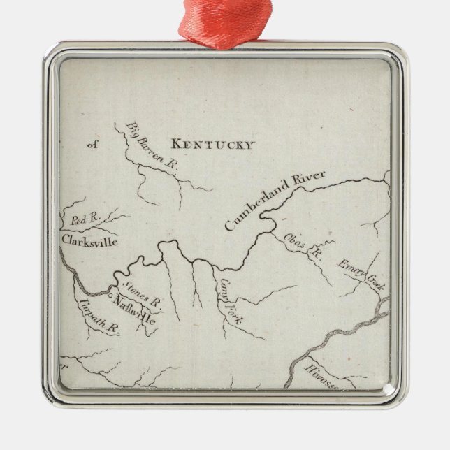 Ornamento De Metal Mapa do Governo do Tennessee (Frente)