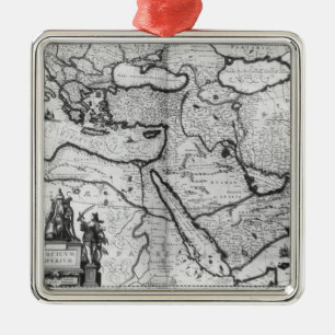 Ornamento De Metal Mapa do império otomano
