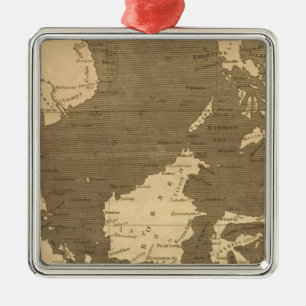 Ornamento De Metal Mapa do leste das ilhas de India por Arrowsmith