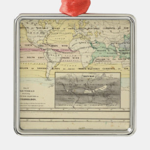 Ornamento De Metal Mapa do mundo