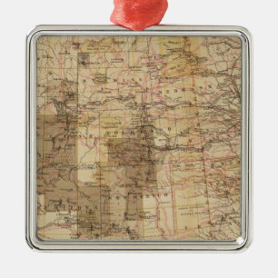Ornamento De Metal Mapa do progresso 1878 das avaliações geográfic