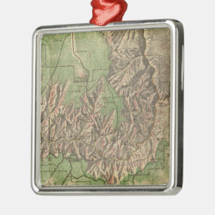 Ornamento De Metal Mapa do vintage do Grand Canyon (1926)