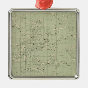 Ornamento De Metal Mapa em estrela